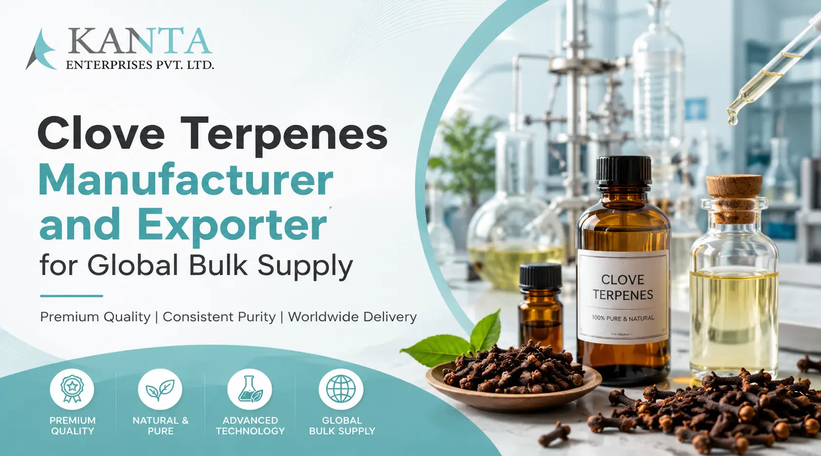Clove Terpenes Manufacturer and Exporter for Global Bulk Supply