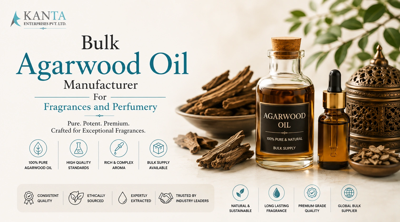 Bulk Agarwood Oil Manufacturer For Fragrances and Perfumery