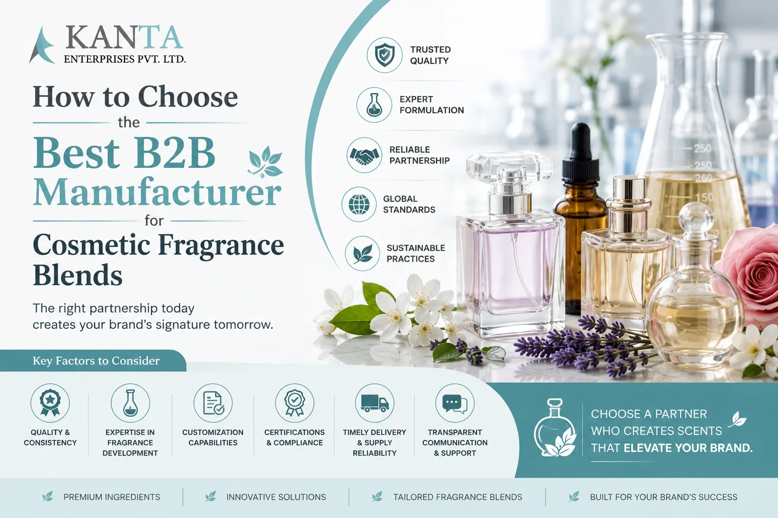 How to Choose the Best B2B Manufacturer for Cosmetic Fragrance Blends